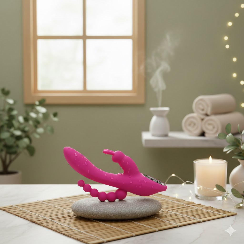 3 en 1. vibrador estimulador punto g, clitoris y anal