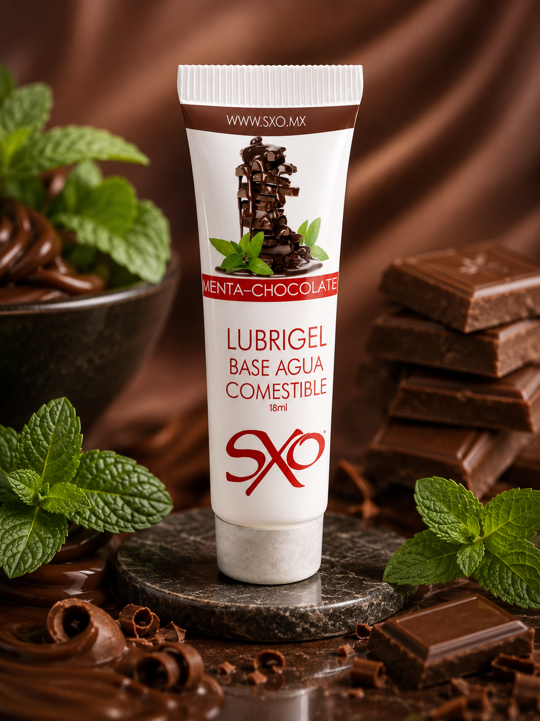 Lubrigel comestible Chocolate Menta 18 grs.