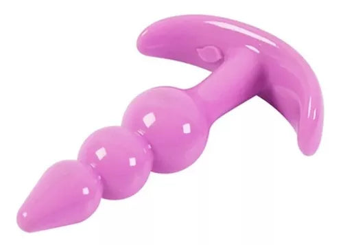 Plug anal de silicon rosa tamaño chico