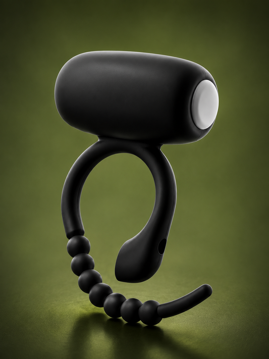 Adjustable Cock Ring Vibrating Black