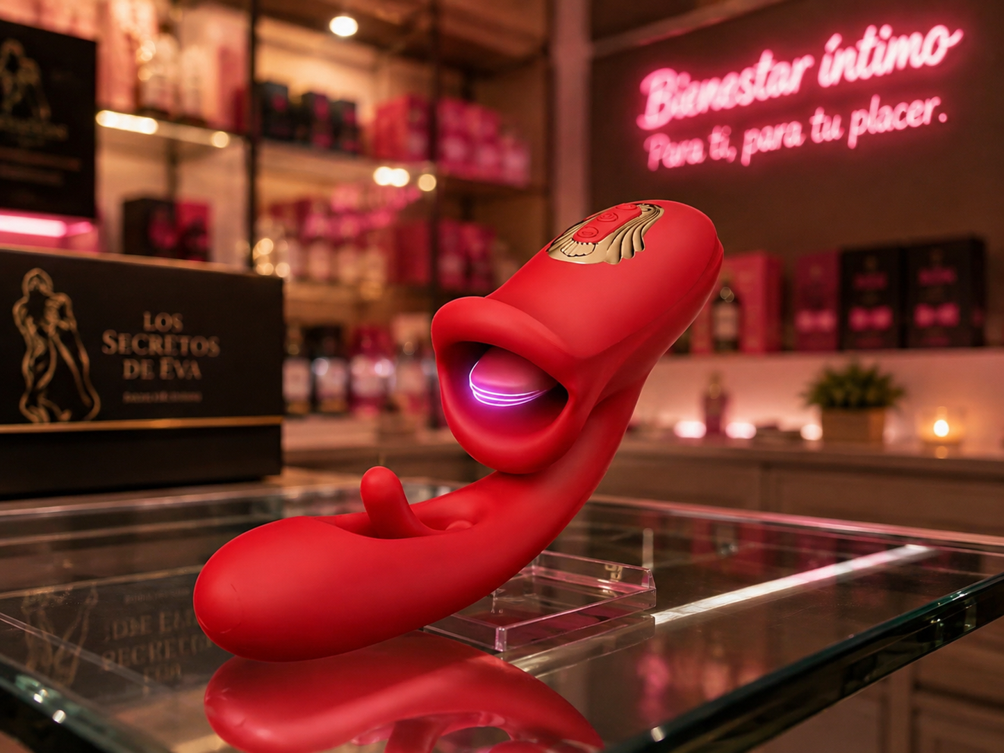 Eva -Masajeador Premium de Doble Estimulación con Pulsos de Aire