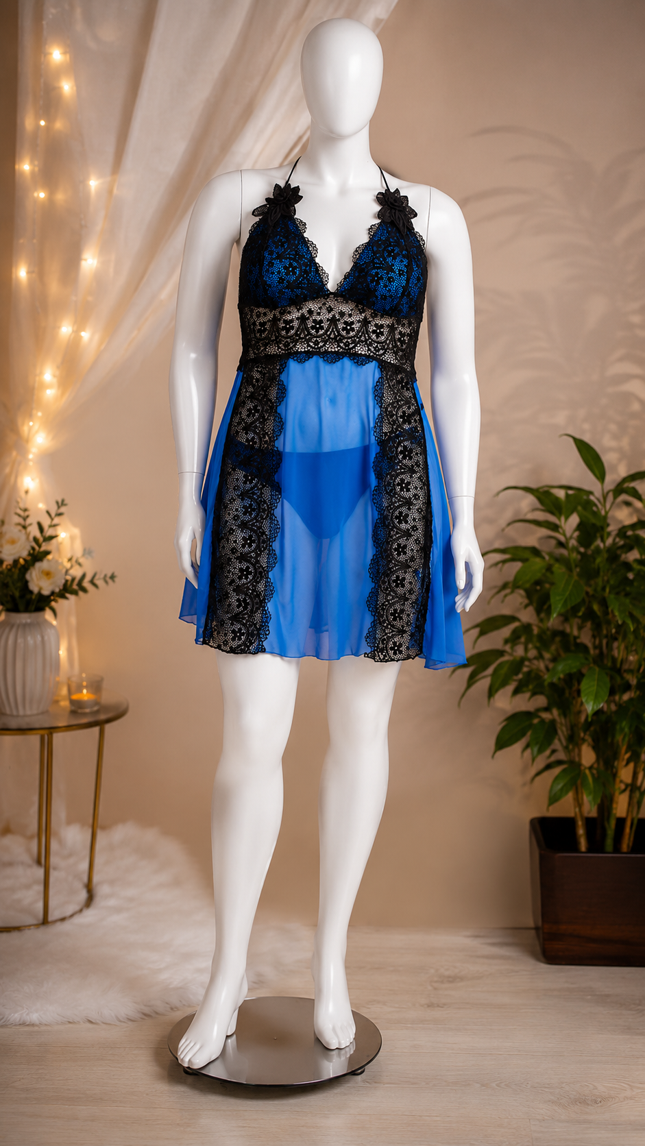 baby doll negro-azul