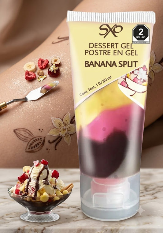 Postre corporal comestible sabor banana split