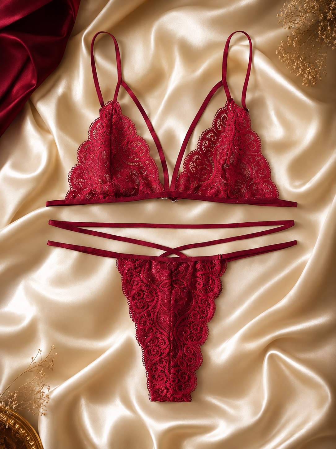 coordinado rojo talla M