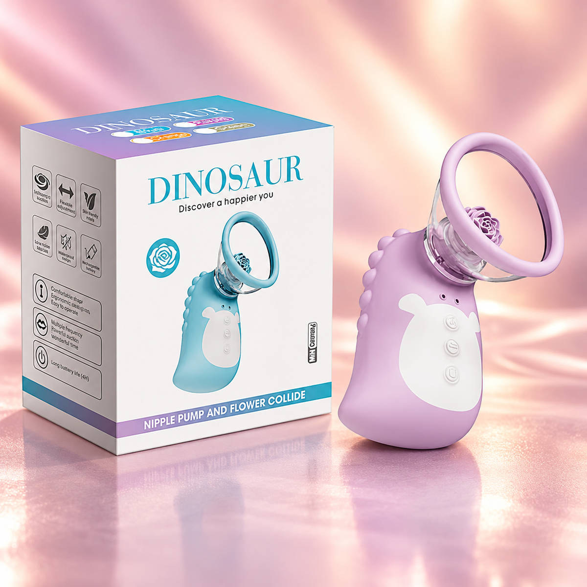 Dinosaur Nipple Pump and Flower Collide A