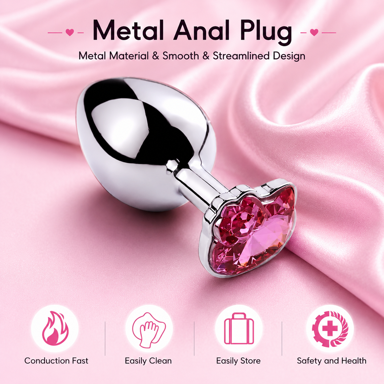 plug anal metalico modelo gatito (chico)