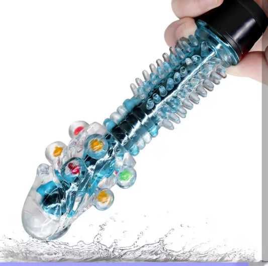 Vibrador de Gel con perlas