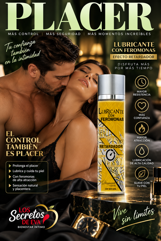 lubricante retardador con feromonas de lujo