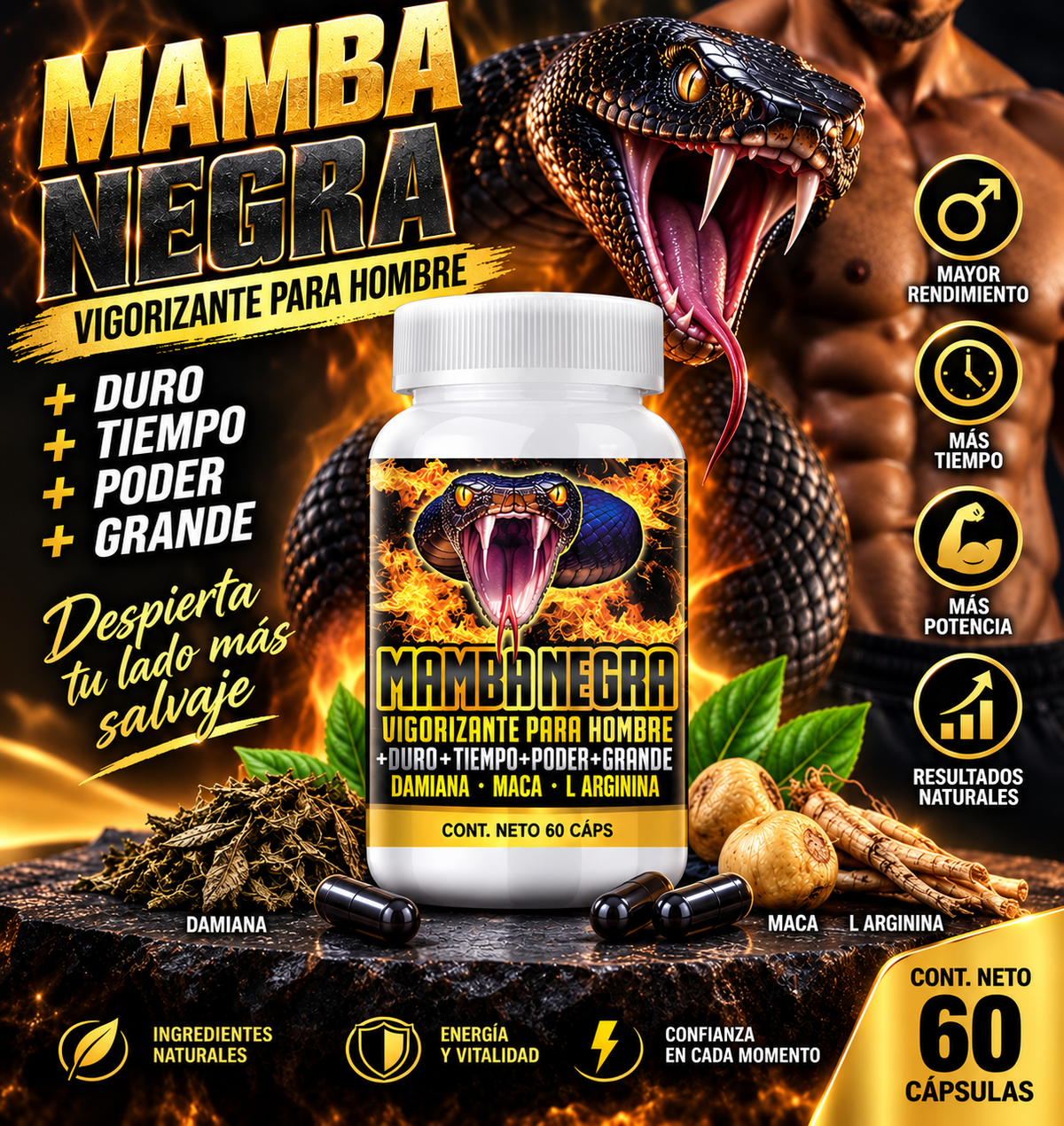 Mamba Negra vigorizante masculino