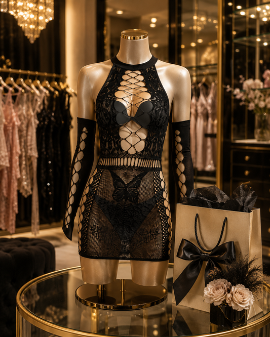 Vestido de red 1016